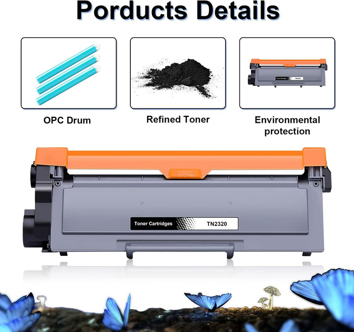 LOSMANN 4x Toner Kompatibel für Brother TN-2320 TN2320 für Brother DCP-L2560DN L2560DW L2700DW MFC-L