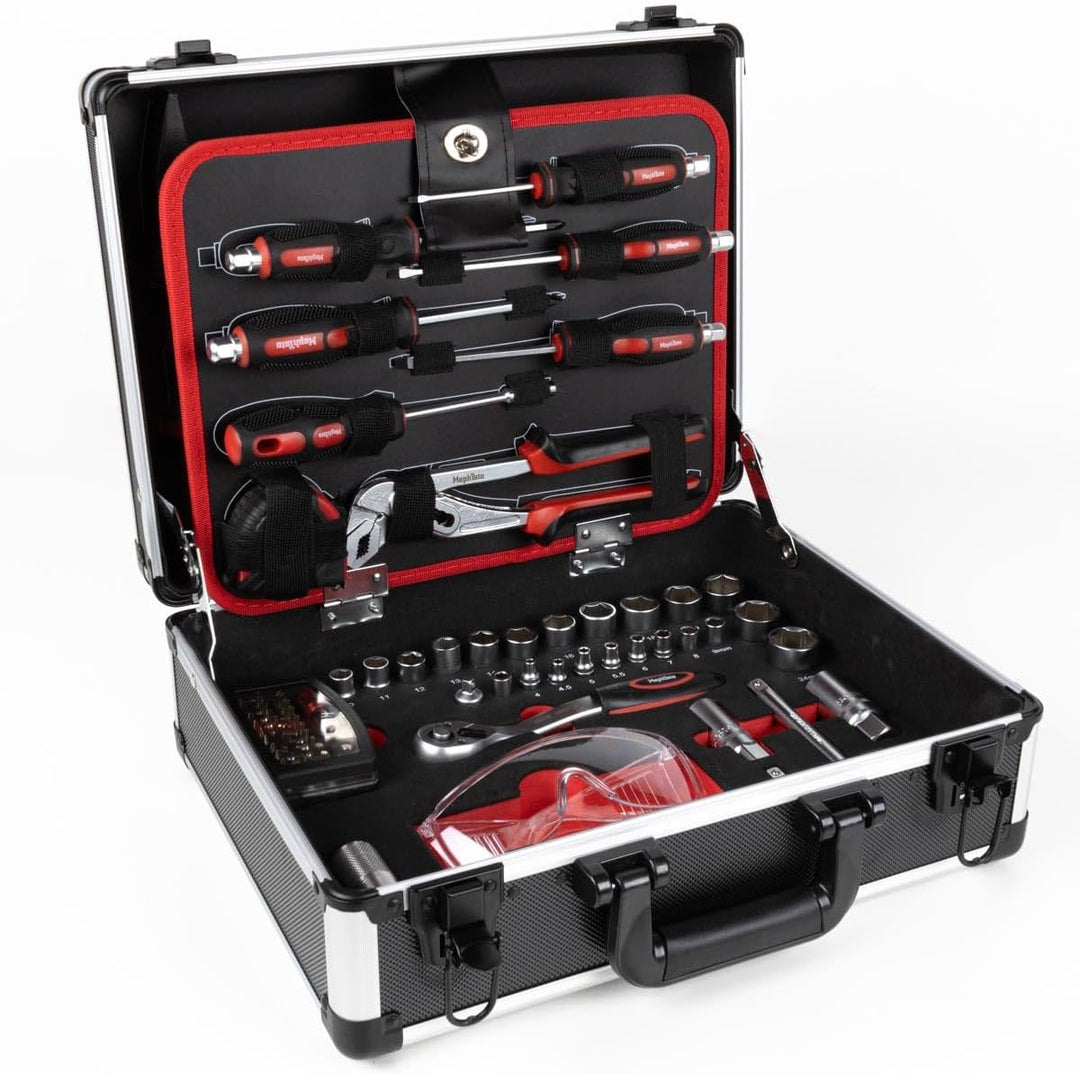 Mephisto Werkzeugkoffer - Werkzeugkoffer - Premium XL Werkzeugset mit Chrom- Vanadium Werkzeug bestü