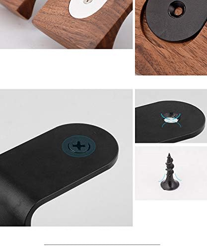 KiaoTime Kopfhörer-Halter, Headset-Ständer, Walnussholz, Kopfhörerhalter, Haken, Schreibtisch, Tisch