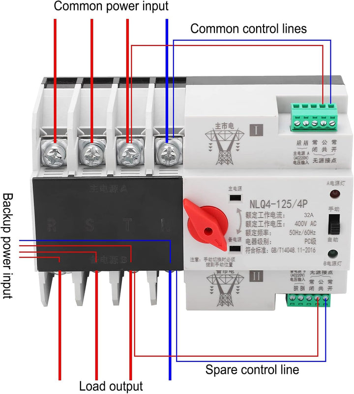 Automatischer Transferschalter, 400 V 4P 3-Phasen 4-Leiter Unterbrechungsfreier Stromsteuerungs-Leis
