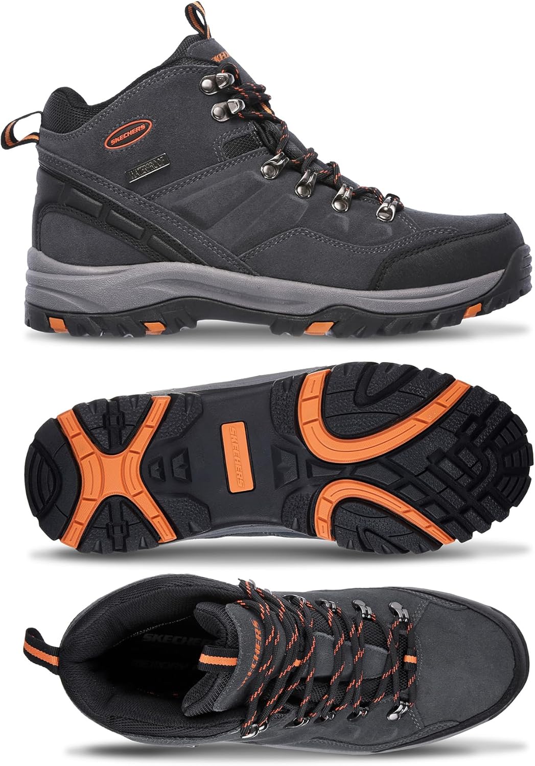 Skechers Herren Relment Pelmo64869 Stiefel 39 EU Gray Suede, 39 EU Gray Suede