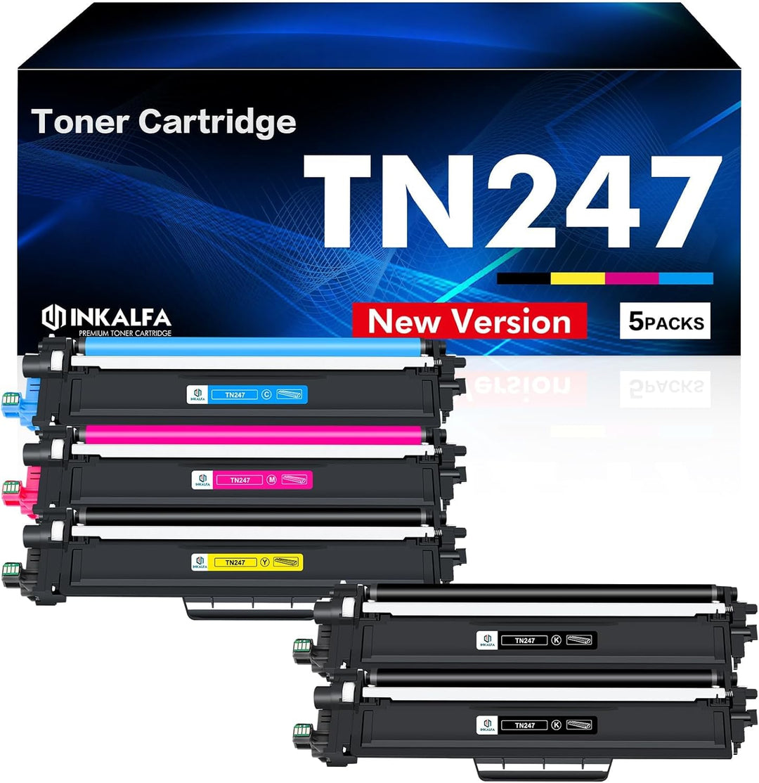 5er-Pack TN-243CMYK TN247 Kompatibel Toner für Brother MFC L3750CDW TN243CMYK MFC-L3750CDW DCP-L3550