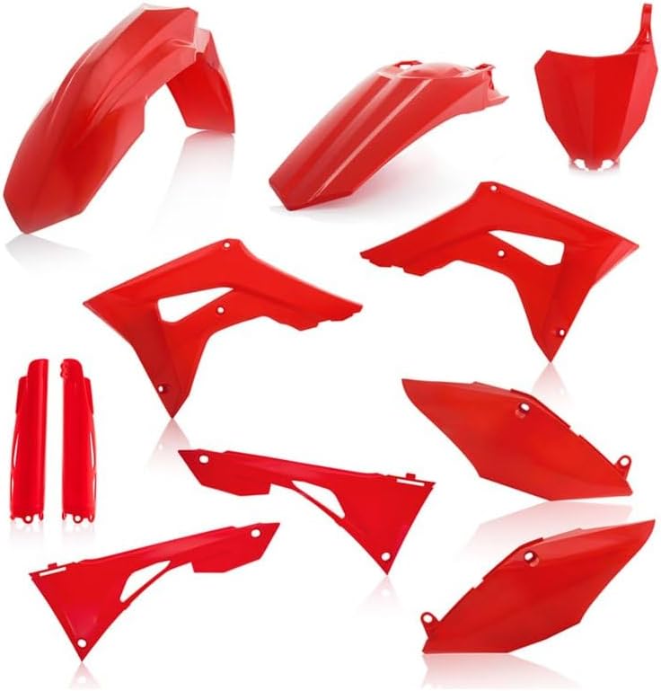 FULL KIT PLASTICHE FIT FÜR HONDA CRF450R 19 ROSSO Rot, Rot