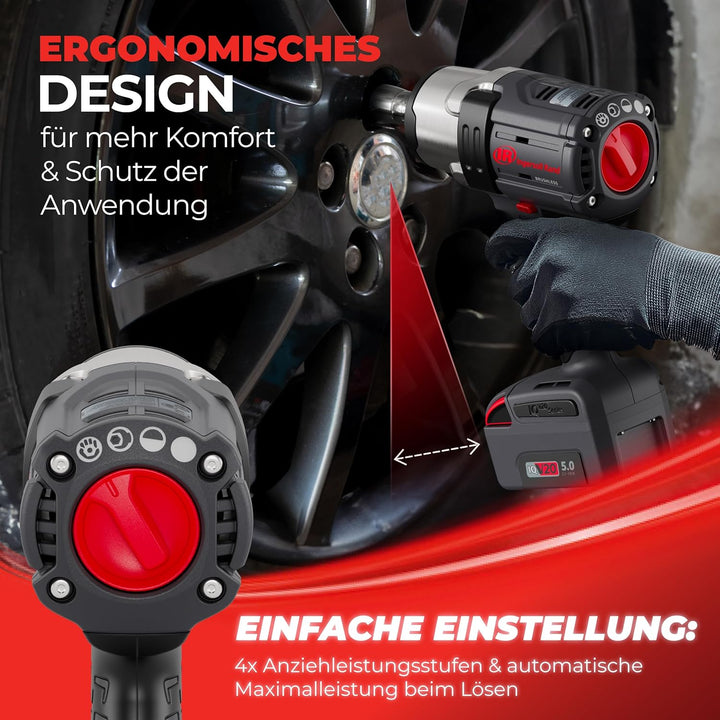 Ingersoll Rand W7172-3/4" 20V Akku Schlagschrauber, Professioneller Akkuschrauber klein und leicht,