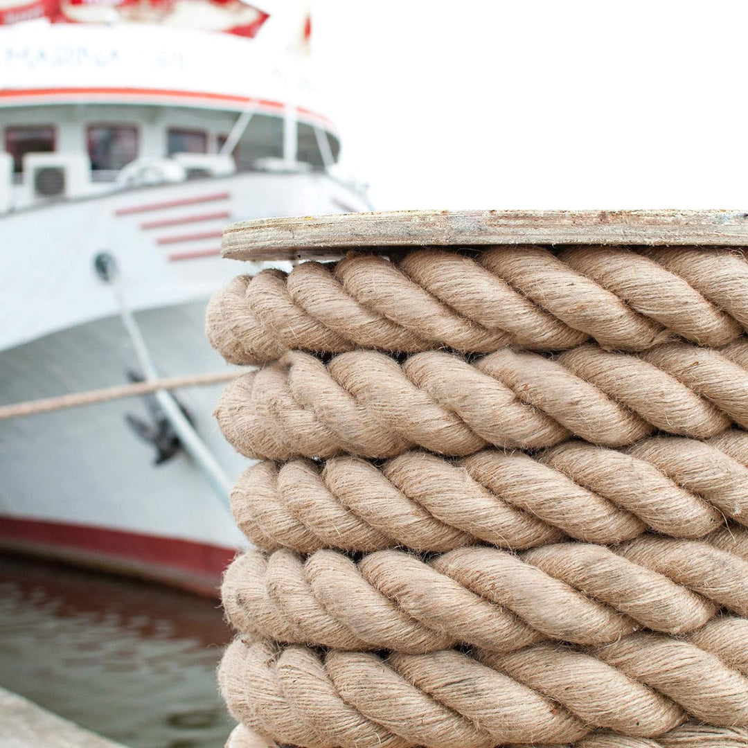 DQ-PP JUTESEIL | 50m | 8mm stark | Kordel Natur Braun Naturfasern | Jutekordel| Deko Seil | Dekokord
