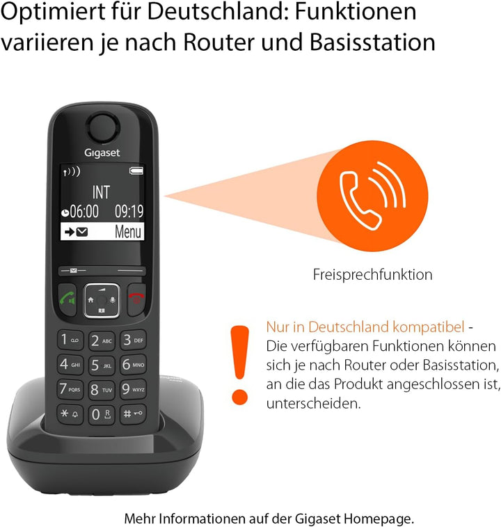 Gigaset AS690 Duo - 2 Schnurlose Telefone - grosses, kontrastreiches Display - brillante Audioqualit