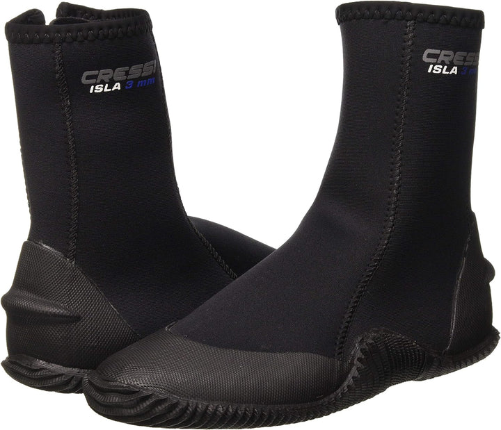 Cressi Men's Isla Boots Tauchschuhe aus Neopren mit Gummisohle XX-Large 3mm Shwarz Logo Blau, XX-Lar