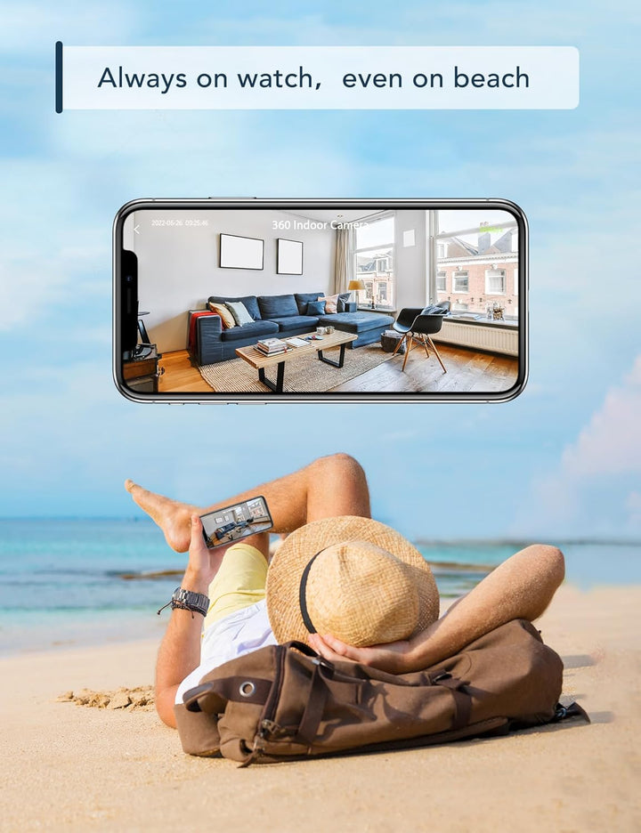 GNCC WLAN Kamera Indoor, Überwachungskamera Innen 1080P, Verbesserte Nachtsicht, Echtzeitalarm, Bewe