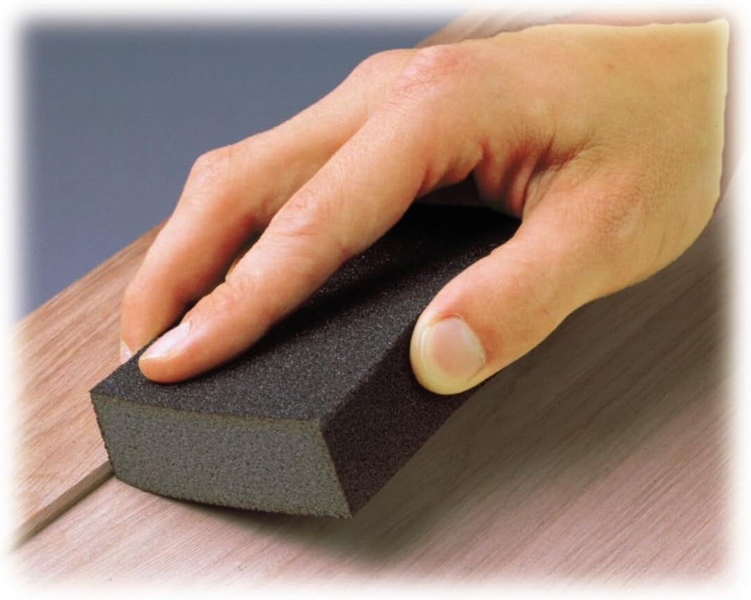 3M Schleifschwamm, 9,5 x 7,5 cm, mittel, 12 Stück Schwarz 3 3/4 in x 2 5/8 in Medium (4, Schwarz 3 3