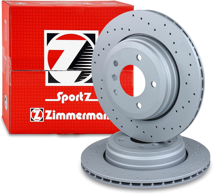 ZIMMERMANN Bremsenset Hinterachse inkl. Bremsscheiben Gelocht Ø 320 mm Belüftet + Bremsbeläge hinten