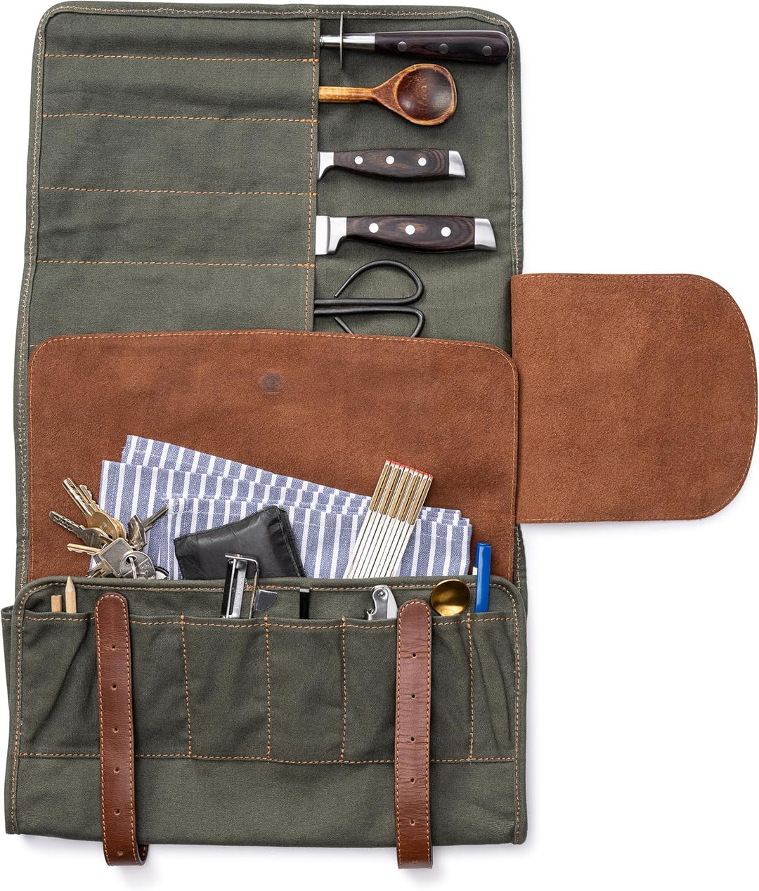 Angus Stoke XXL Messertasche mit 16 Fächern & viel Stauraum – Multifunktionstasche & Werkzeugtasche