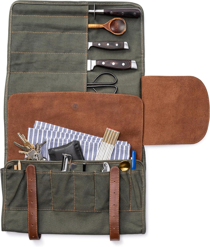 Angus Stoke XXL Messertasche mit 16 Fächern & viel Stauraum – Multifunktionstasche & Werkzeugtasche