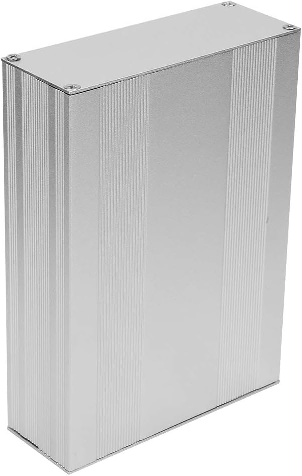 Aluminiumkasten PCB Instrumenten Kühlbox Electronic Project Case 54×145 ×200mm, Silber
