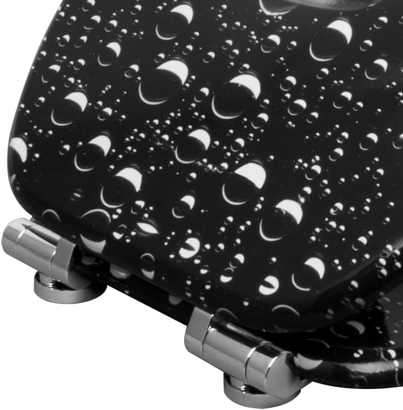 WOLTU #2 Premium WC-Sitz Toilettensitz mit Absenkautomatik, MDF Holzkern, Softclose Scharnier, Antib