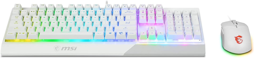 MSI Vigor GK30 Combo White - Tastatur auf Spanisch MSI Vigor GK30 Mekamembrane mit RGB Gaming Weiss