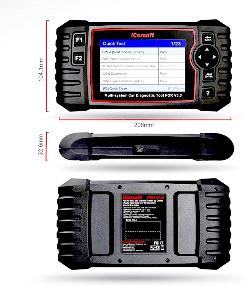 Icarsoft OBD II Diagnosetool POR V3.0 icpor3 Passend für (Auto-Marke): Porsche 1St.
