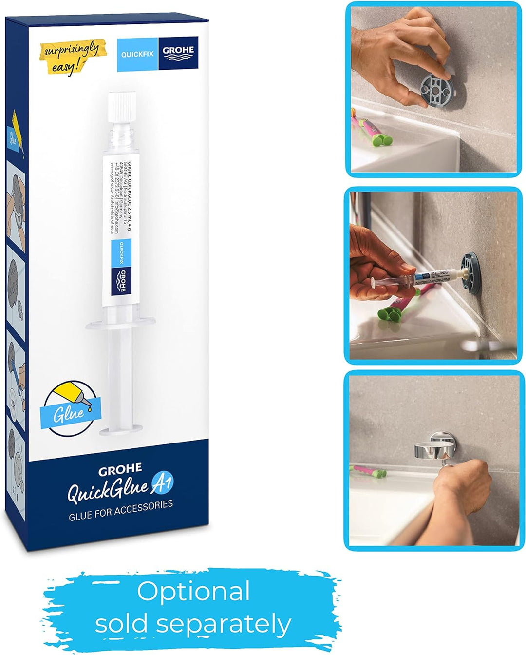 GROHE Start Cube - Papierhalter (ohne Deckel, verdeckte Befestigung, Material:Metall), chrom, 409780