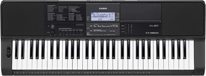 Casio CT-X800 Keyboard mit 61 anschlagdynamischen Standardtasten und Begleitautomatik Single, Single