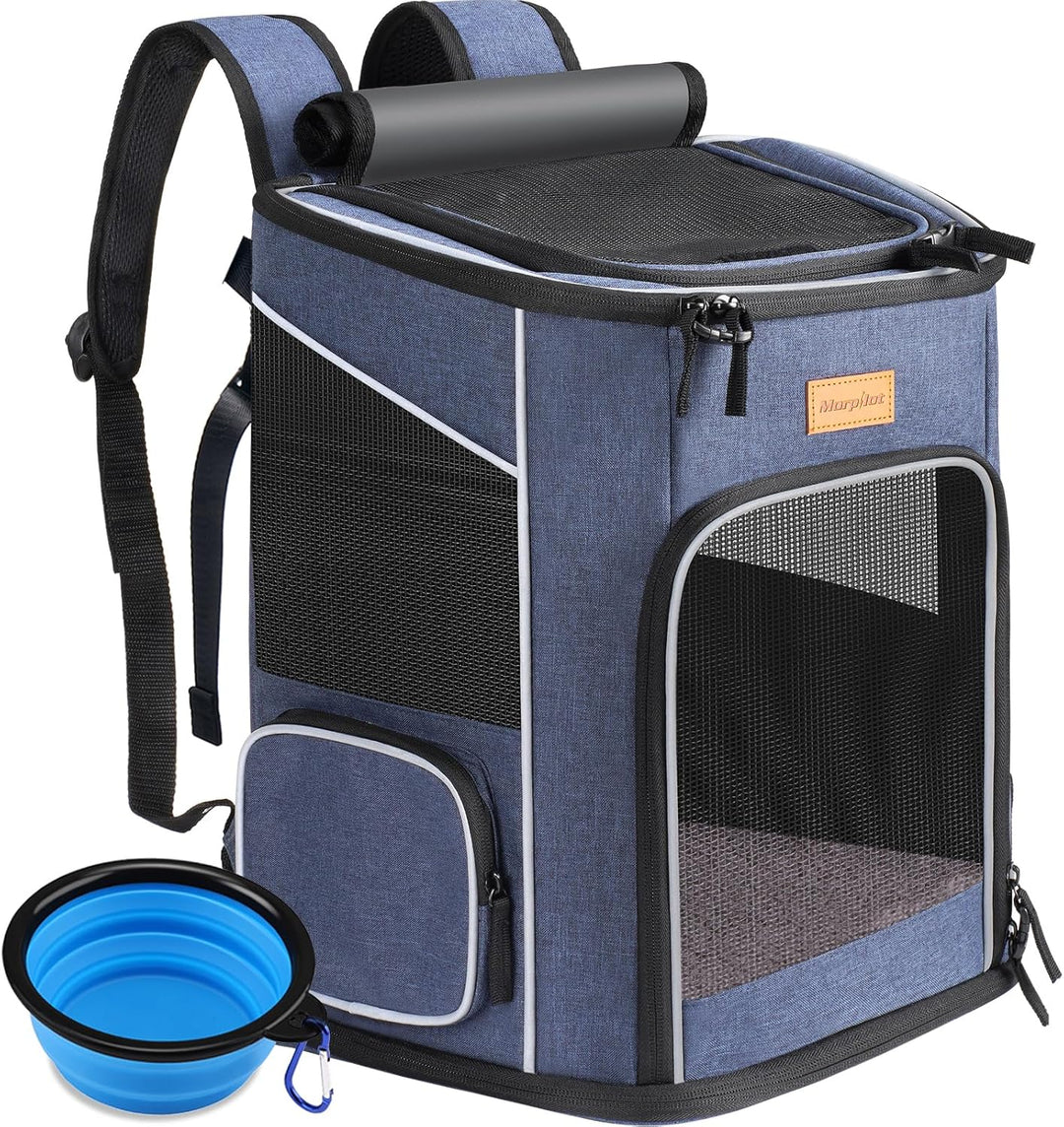 morpilot Katzenrucksack, Hunderucksack für Katzen und Hunde Welpen, Atmungsaktive und Faltbare Haust