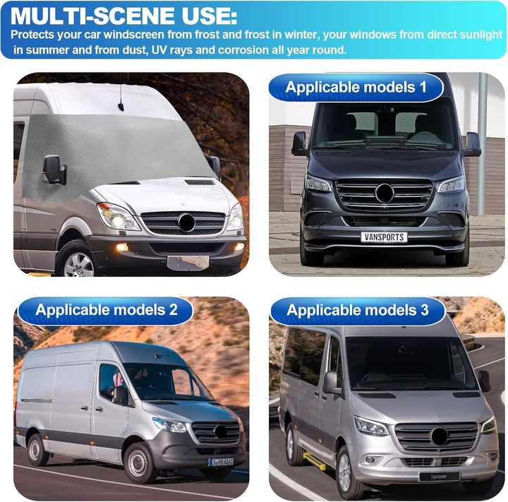 Mercedes Sprinter 2019-2023 Sonnenschutz Frontscheibe, Windschutzscheibenabdeckung, Passend für Merc