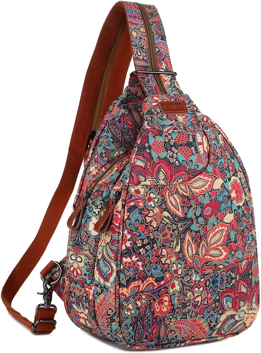 Baosha Damen Sling Rucksack Tasche Leichter Crossbody Brusttasche Schultertasche Reise Wandern Daypa