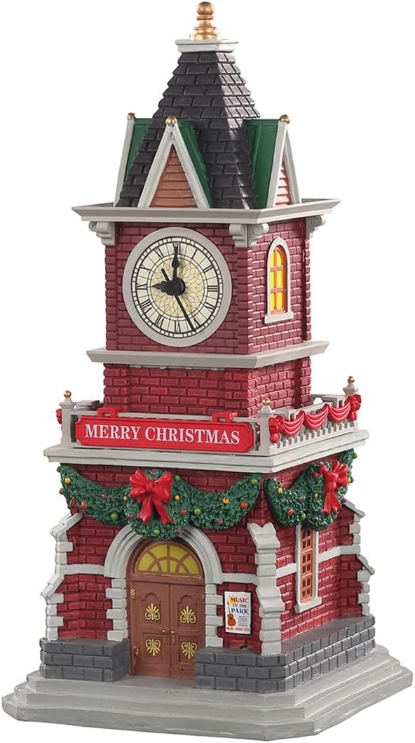 Lemax - Caddington Village - Sights & Sounds: Tannenbaum Clock Tower - (05679)