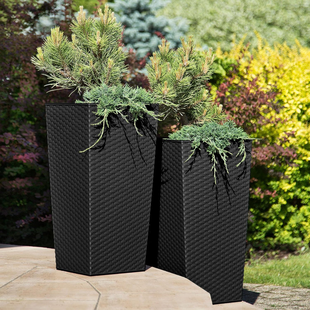 KADAX Blumentopf, Blumenkübel aus Kunststoff, Pflanzkübel für Blumen, Innen- und Aussenbereich, Gart