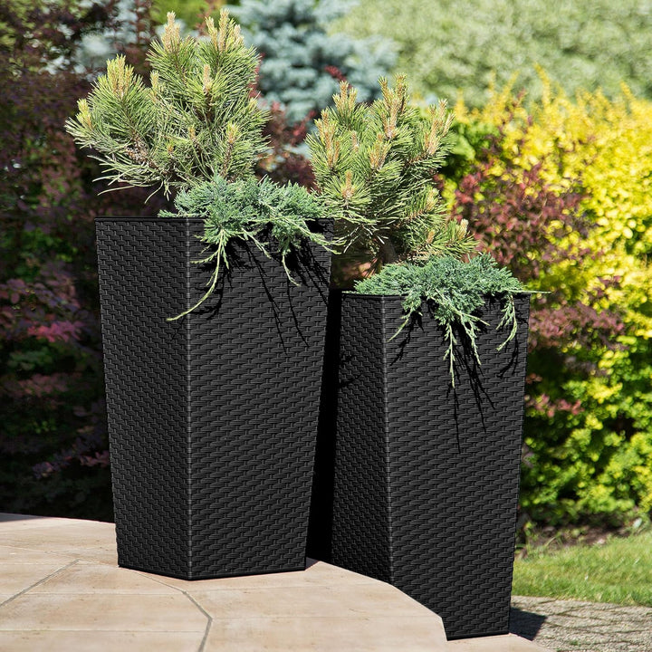 KADAX Blumentopf, Blumenkübel aus Kunststoff, Pflanzkübel für Blumen, Innen- und Aussenbereich, Gart