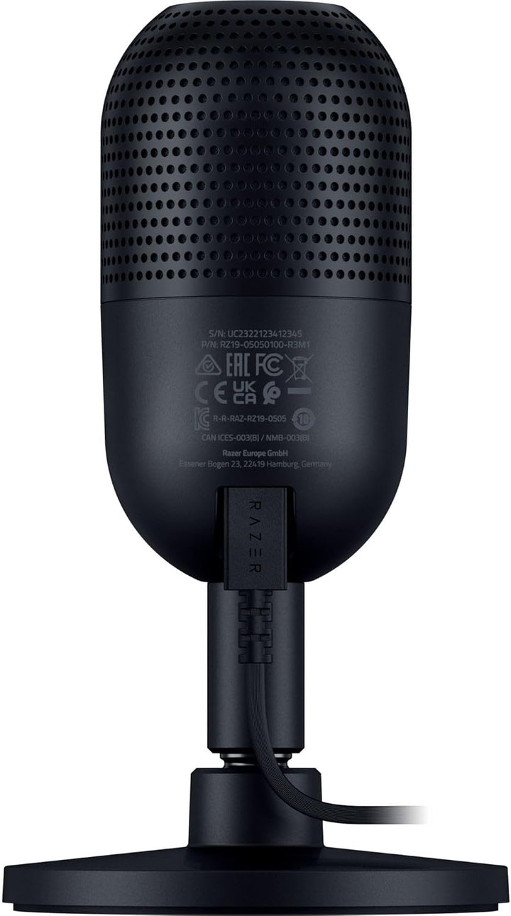 Razer Seiren V3 Mini - Ultrakompaktes USB-Mikrofon (14mm Supernieren Kondensatormikrofon, Tap-to-Mut