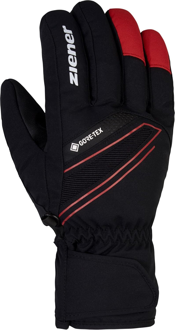 Ziener Herren Gunar Ski-Handschuhe/Wintersport | wasserdicht, atmungsaktiv, warm, Gore-Tex black.red