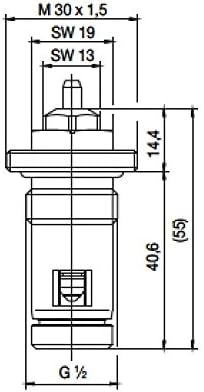 Oventrop Ventileinsatz GH mit Rohrsitz mit 6 Voreinstellwerten