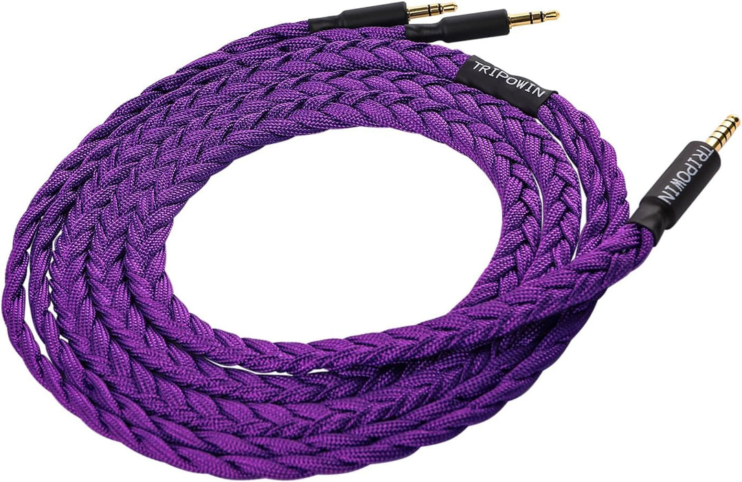 Linsoul Tripowin GranVia Upgraded OFC hohe Reinheit Kopfhörer Audio Ersatzkabel, Dual 3.5mm Stecker