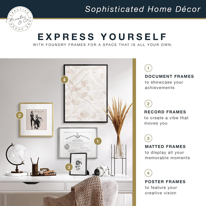 MCS Foundry Gallery Wandrahmen Galeriewandrahmen, schwarz, 8 x 10 in matted to 4 x 6 in 8 x 10 in ma