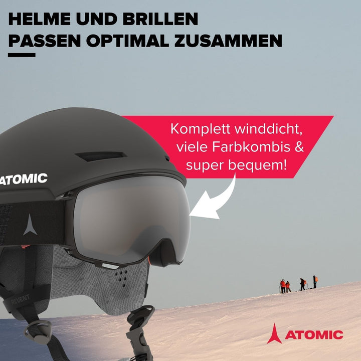 Atomic Unisex Revent+ All Mountain-Skihelm 51-55 cm Schwarz, 51-55 cm Schwarz