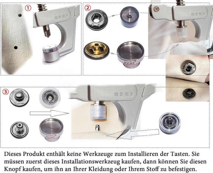 Anorak Druckknöpfe Φ15mm 80set Schwarz Kleidung Druckknöpfe für Lederhandwerksjacke Handtasche Brief