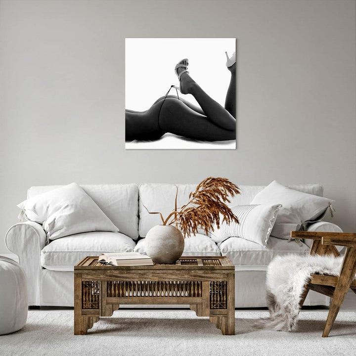 ARTTOR Bilder auf Leinwand Frau Akt Pose Leinwandbild mit Rahmen 60x60cm Wandbilder Dekoration Wohnz