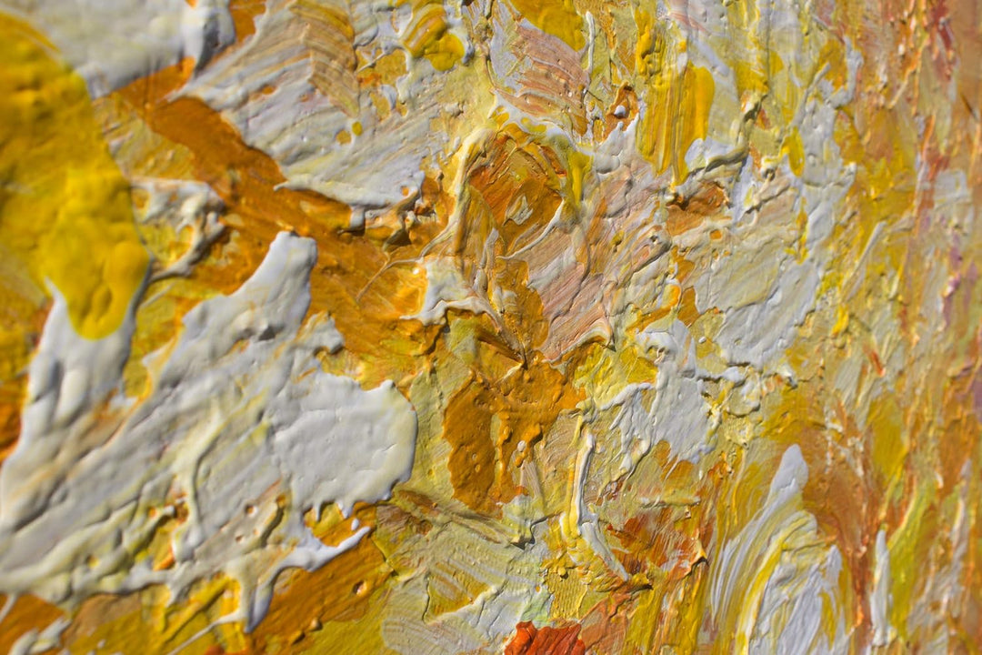 YS-Art XXL Abstrakt Acryl Gemälde auf Leinwand Hafen handgemalt Wandbilder Wohnzimmer modernes Desig