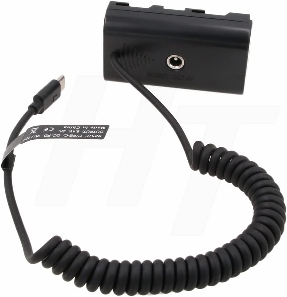 HangTon 9V 12V PD USB C zu NP-F970 F570 F550 Dummy-Akku DC-Koppler Netzteil für Atomos Shogun Infern