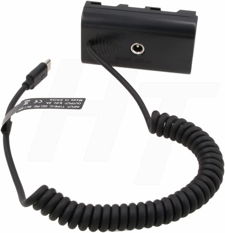 HangTon 9V 12V PD USB C zu NP-F970 F570 F550 Dummy-Akku DC-Koppler Netzteil für Atomos Shogun Infern