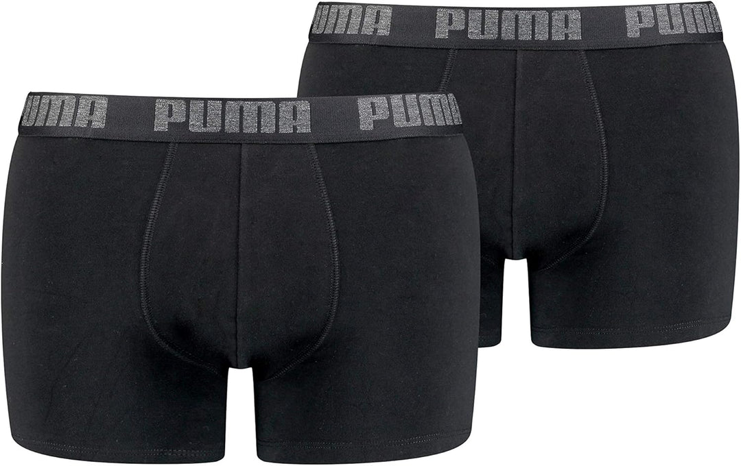 PUMA Herren Basic Boxer Briefs S 230 - Black/Black, S 230 - Black/Black