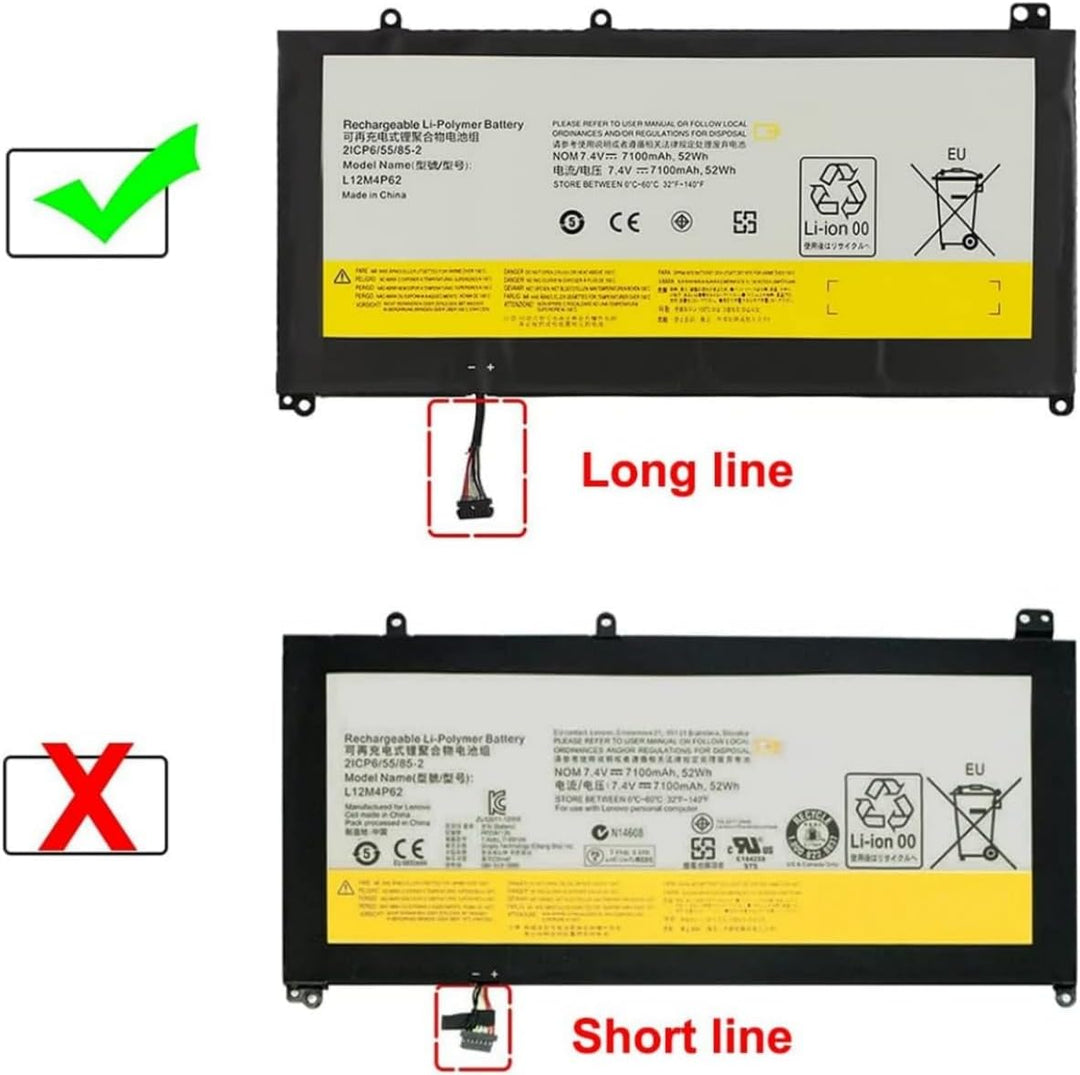 PUGASR L12M4P62 L12L4P62 Laptop Akku Kompatibel mit Lenovo Ideapad U430 U430P U530 Touch 80AS U530-2