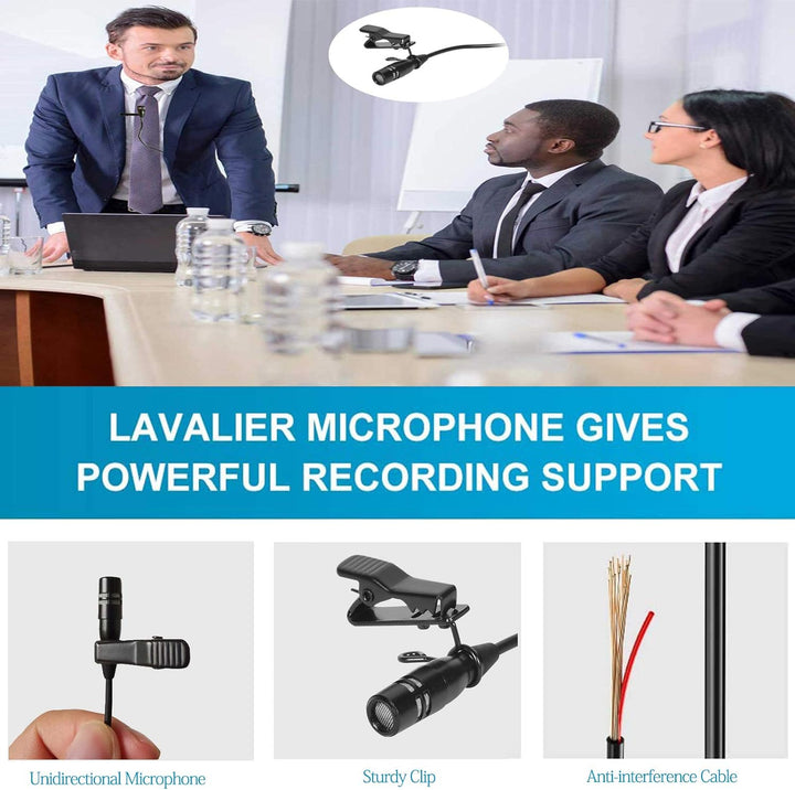 Sujeetec Lavalier Mikrofon Revers Mikrofon für AKG Samson kabellos Bodypack Transmitter Taschensende