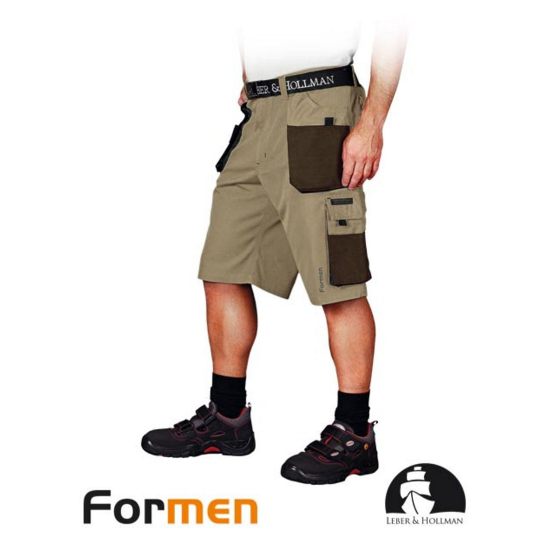 Leber & Hollman Herren kurze Arbeitshose LH-FMN-TS, 65% Polyester 35% Baumwolle 270 g/m2, Bundhose m