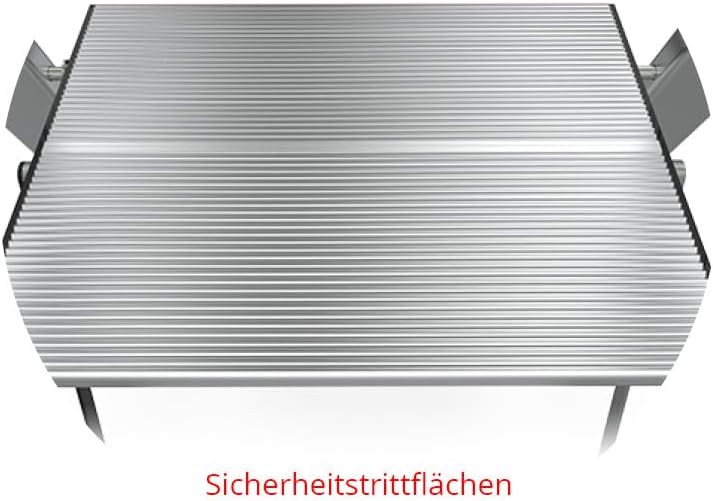Mephisto Trittleiter Klappleiter Stufenleiter Haushaltsleiter flach aus Aluminium inkl. Anti Rutsch