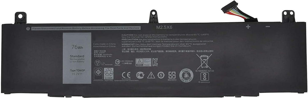 ASKC TDW5P Laptop Akku Replacement für Dell Alienware 13 R3 ALW13C ALW13C-D1738 D2718 D2728 D2738 D2
