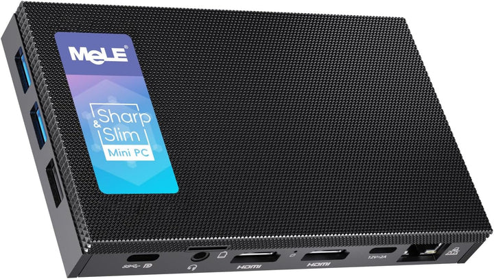 MeLE Quieter4C Lüfterloser Mini PC 12th Gen Alder Lake N100 (bis zu 3.4GHz, 4C/4T) 8GB LPDDR4x 128GB