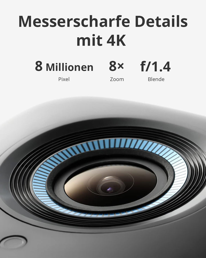 eufy Security eufyCam S300 3C, Überwachungskamera aussen,4K kabellose Überwachungskamera mit Gesicht