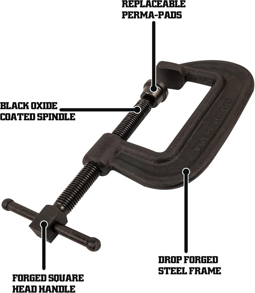 Wilton 14156 106, 100 Serie geschmiedet c-clamp-heavy-duty, 2-inch-6-inch Kiefer Öffnung, 2–1/2 Zoll