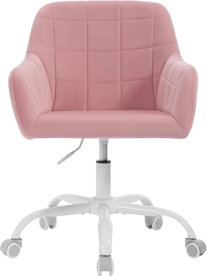 WOLTU Schreibtischstuhl drehbar, Schminktisch Stuhl, Drehstuhl mit Rollen, Bürostuhl ergonomisch, Se