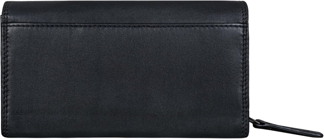 STILORD 'Ellen' Leder Geldbörse Damen RFID und NFC Schutz in stilsicherer Geschenkbox Grosses Portem